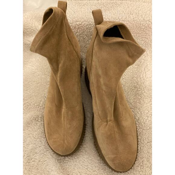 Steve Madden Women's Freshly Suede Wedge Sneaker Ankle Boots Size 9M Tan NWT - Picture 5 of 8